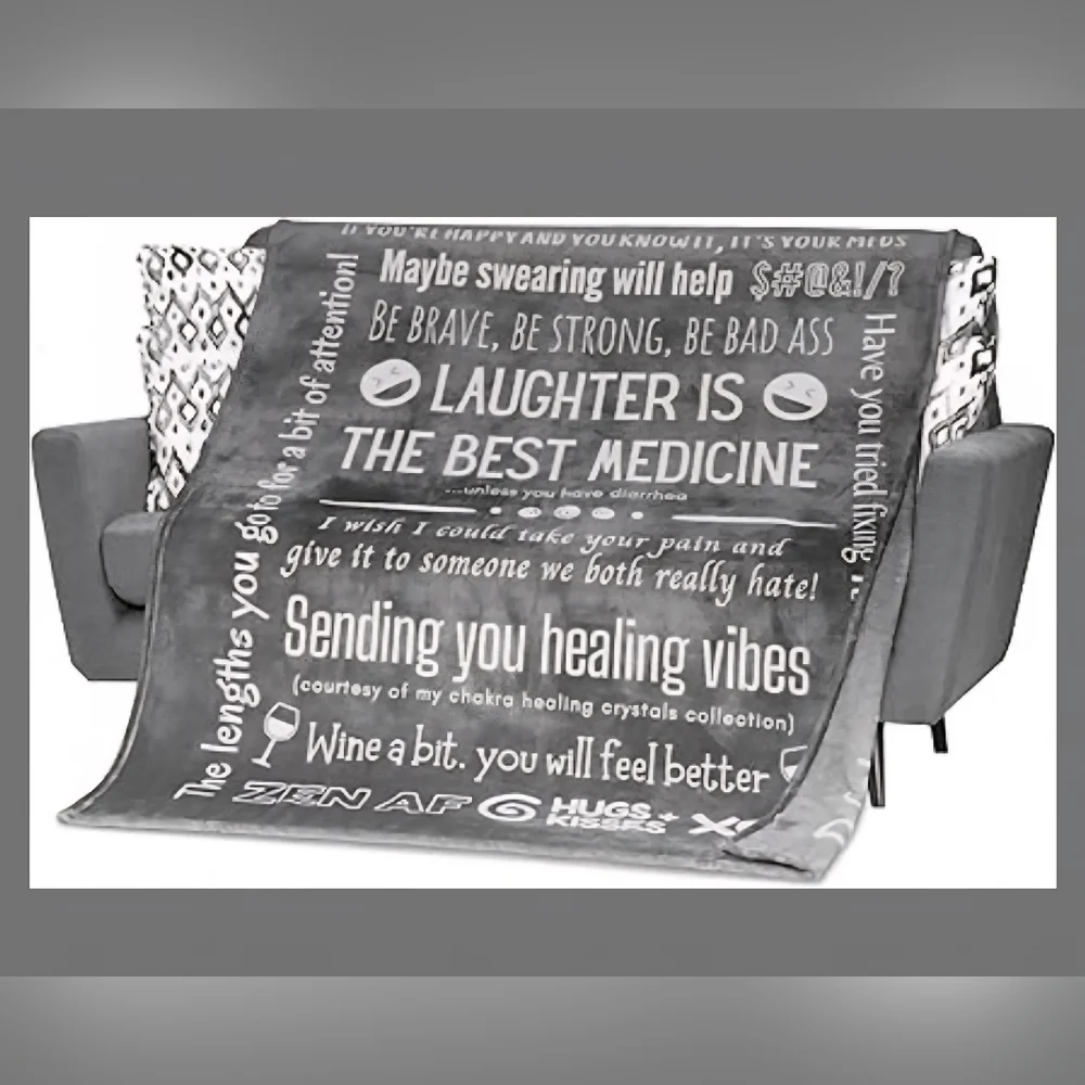 Premium Soft Fleece Throw Blanket- Funny Get Well Blanket